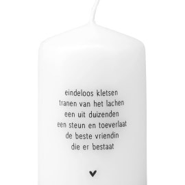 Zoedt Mini-kaarsje met gedichtje voor de liefste vriendin