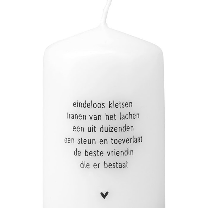 Zoedt Mini-kaarsje met gedichtje voor de liefste vriendin