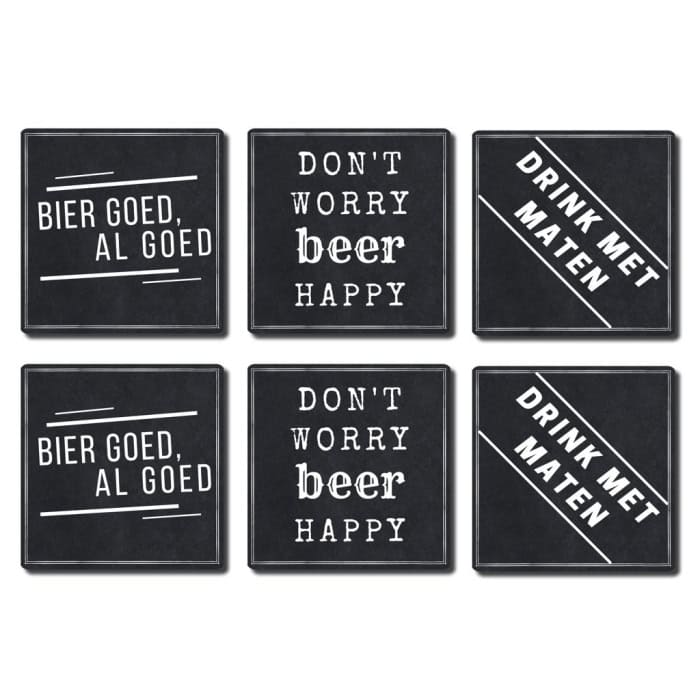 Onderzetters 6 stuks - Bier