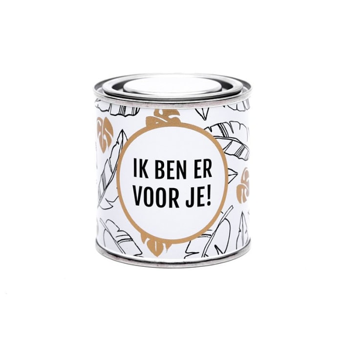 Snoepblikje 'ik ben er voor je'