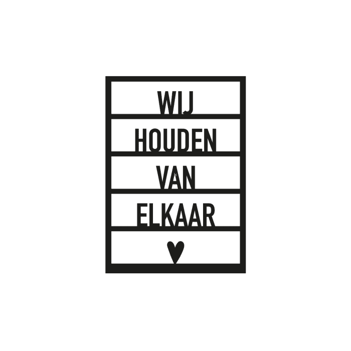 Wij houden van elkaar..