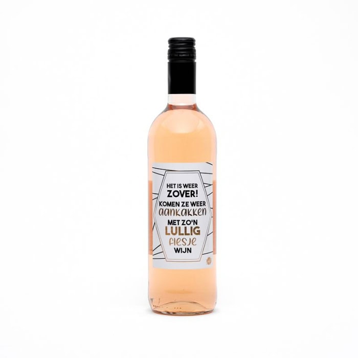 Wijnfles rosé 'het is weer zover...'