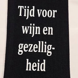 Wijnzak "Tijd voor wijn en gezelligheid"