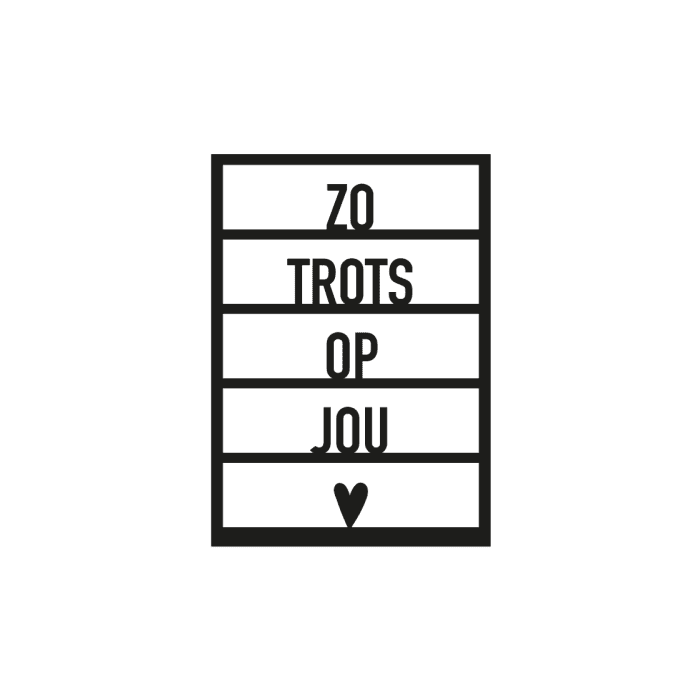 Zo trots op jou..