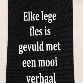 Wijnzak "Elke lege fles is gevuld met een mooi verhaal"
