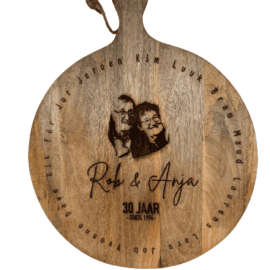 Tapasplank rond 40cm gepersonaliseerd