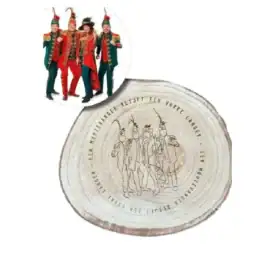 Boomstam schijf “Lijntekening”