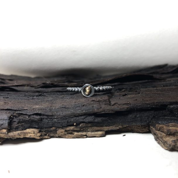 zwart zilver goud stoere aanschuif stapel ring
