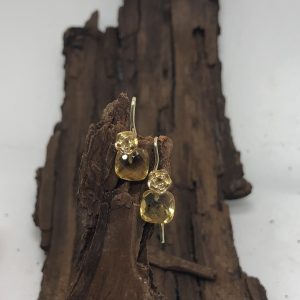 Oorhangers roos en citrien