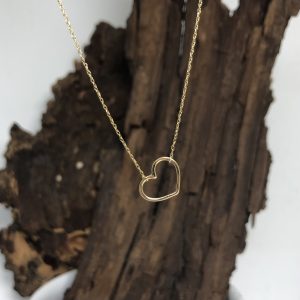 anker collier met hartje echt goud fijn valentijn