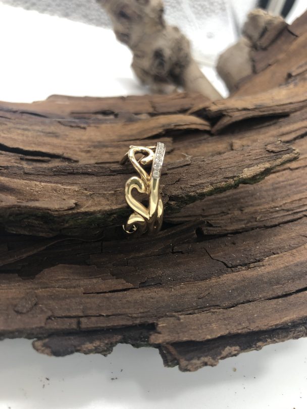 Barokke ring met briljant - Afbeelding 5