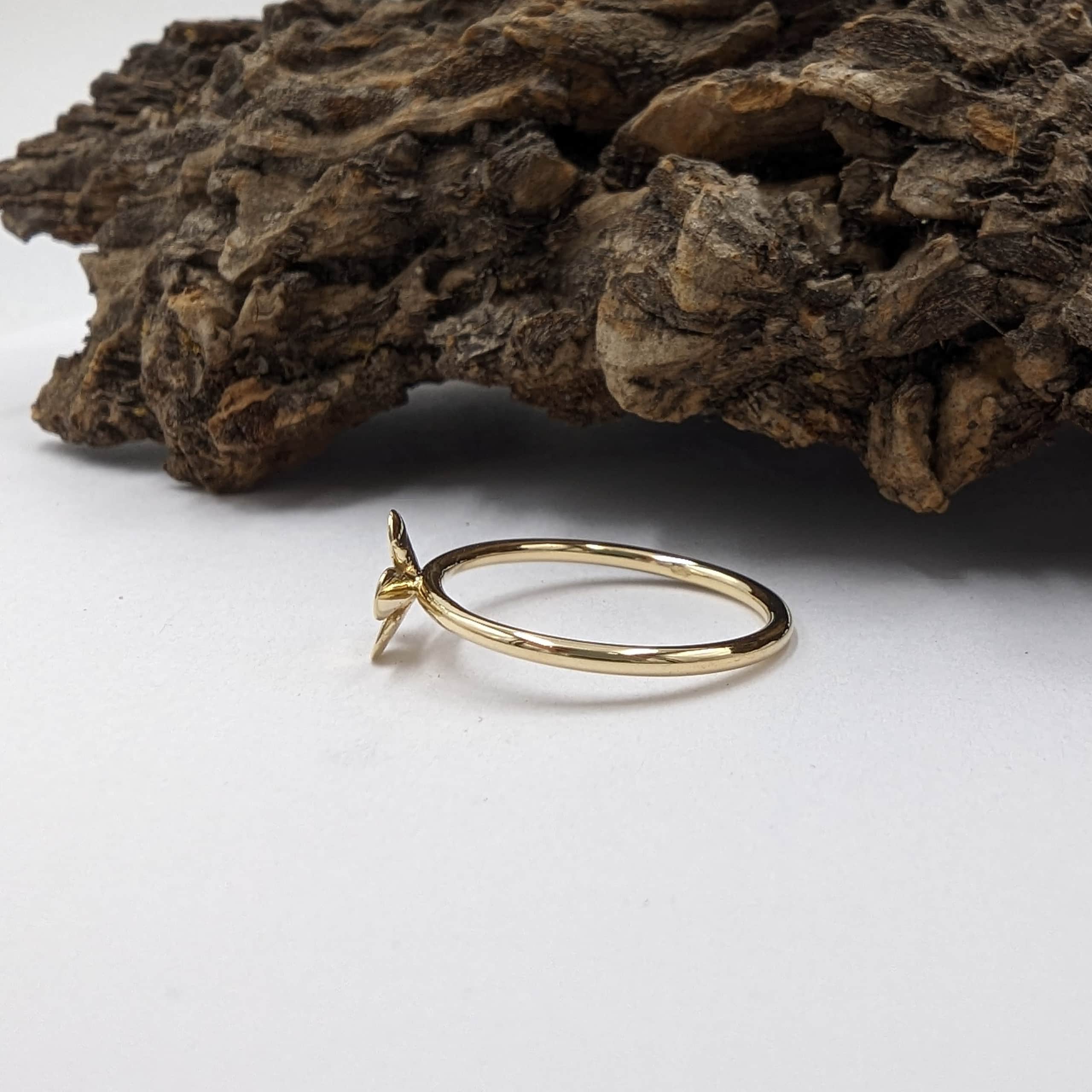 gouden bloemetjes ring