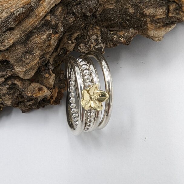 Ring gouden bloem