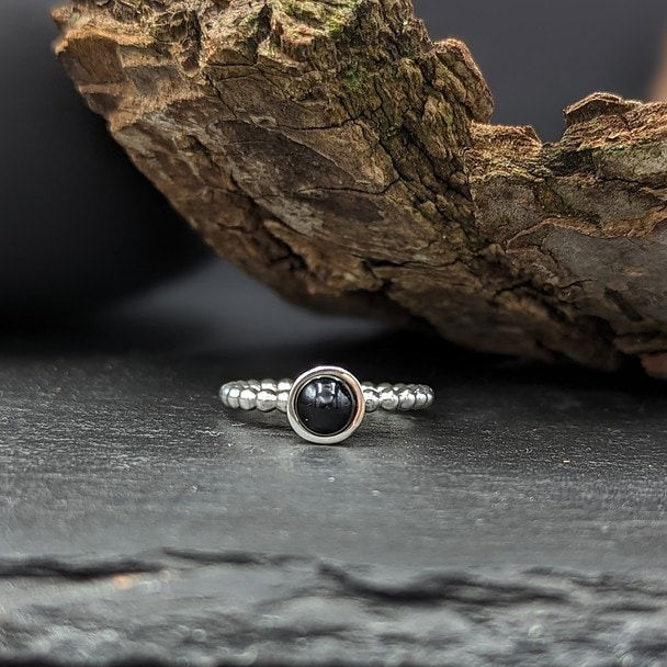 zilveren ring met onyx