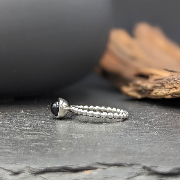 zilveren ring met onyx