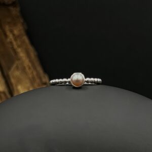 zilveren ring met parel