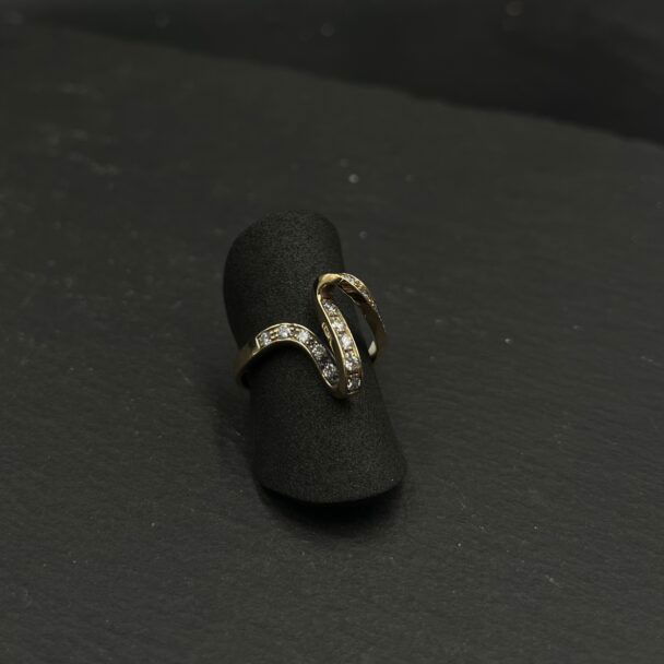 Shining Swan 14k geel gouden ring