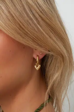 Trendy Hartjes Oorbellen Met Steentjes