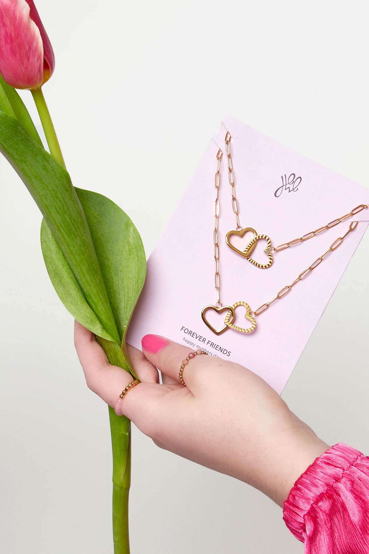 Set armbanden verbonden hart-moederdag