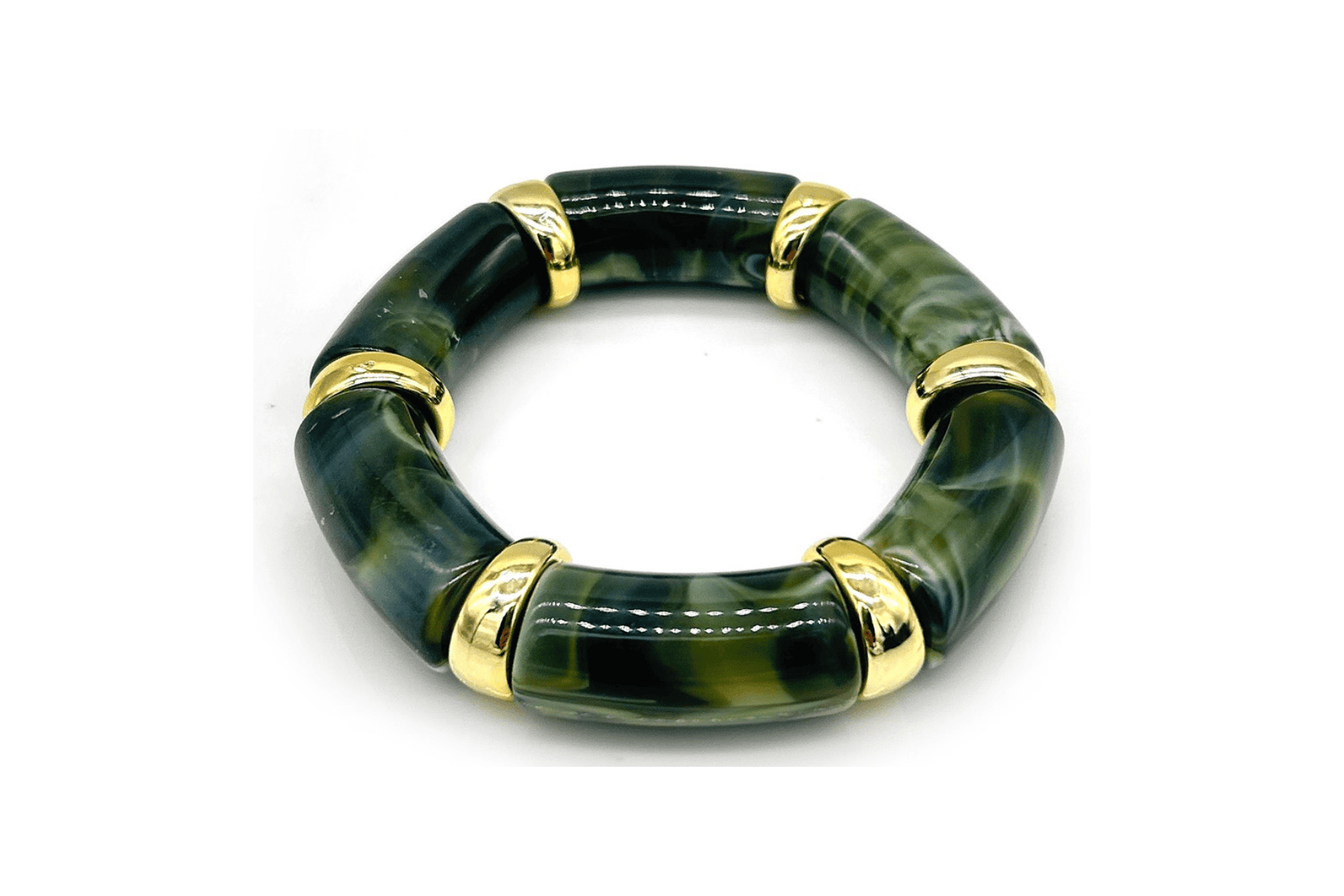 Elastische Tube groen/goud