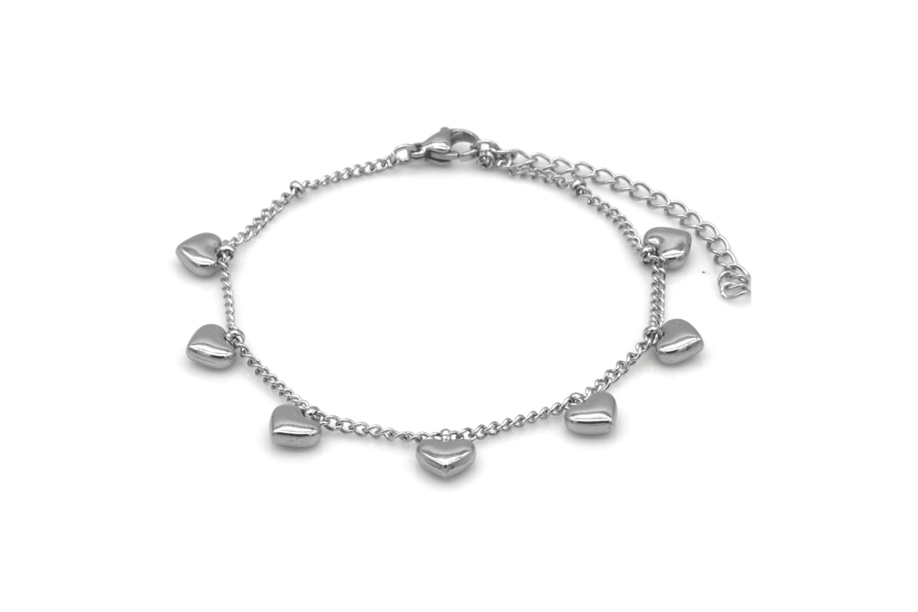 Stainless Steel Bracelet Hearts