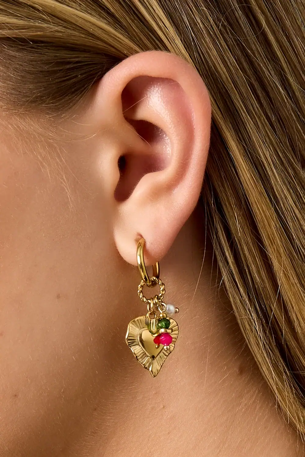 Oorbellen Heart Happy Charm - Afbeelding 4