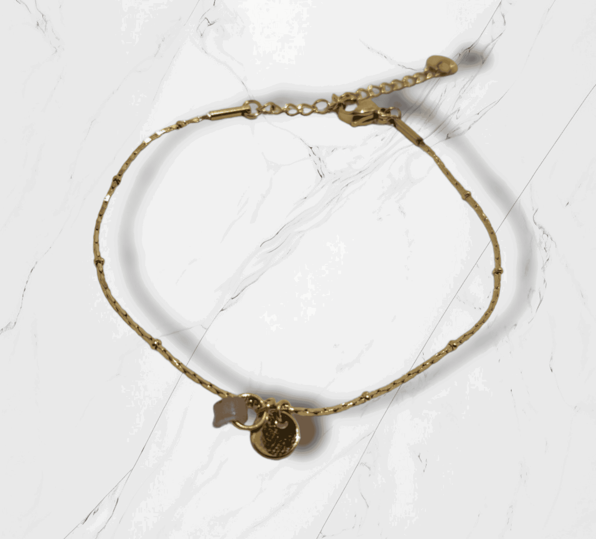 Bracelet gold with light-purple