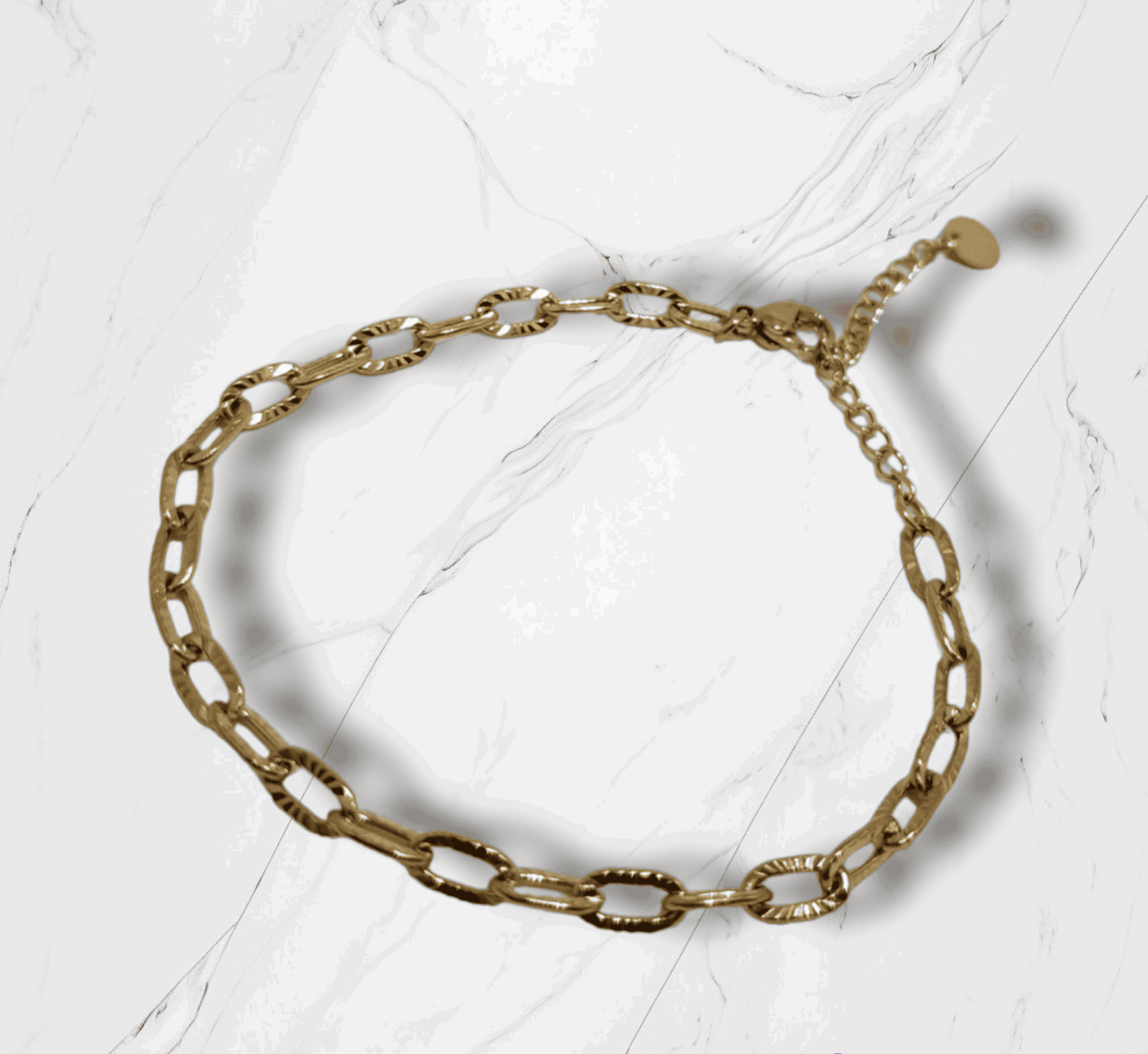 Armband platte schakel goud