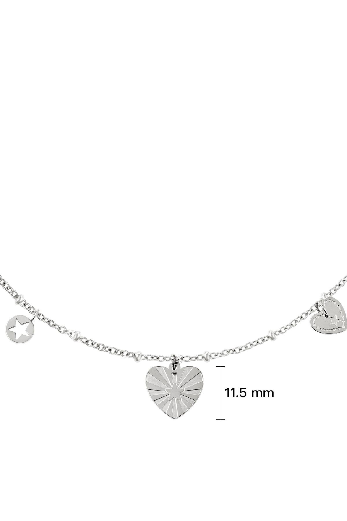 Ketting hartjes zilver