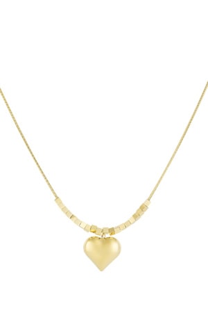 Trendy Heart Ketting Goud