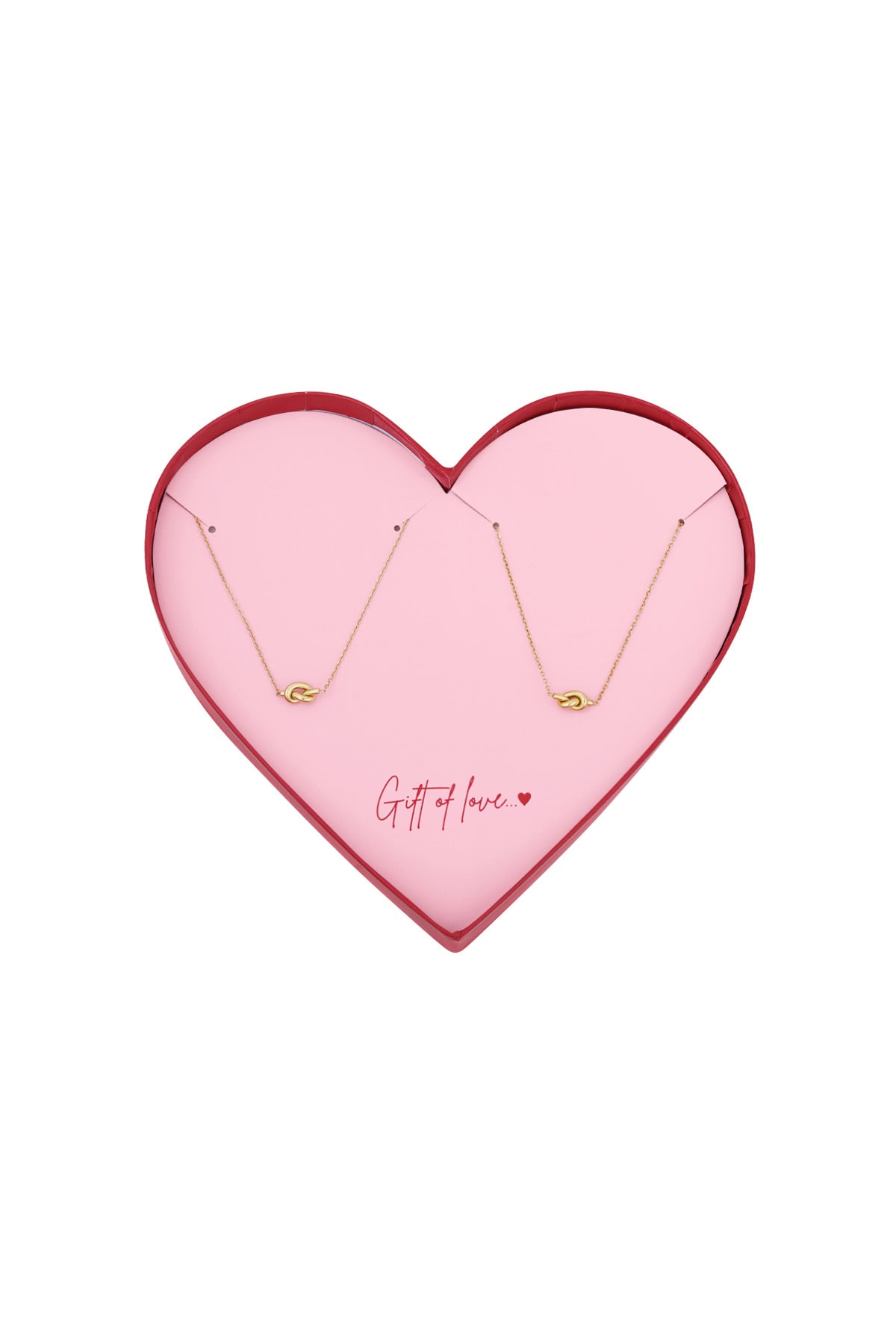 Gift of love Stainless steel knopen ketting en armband