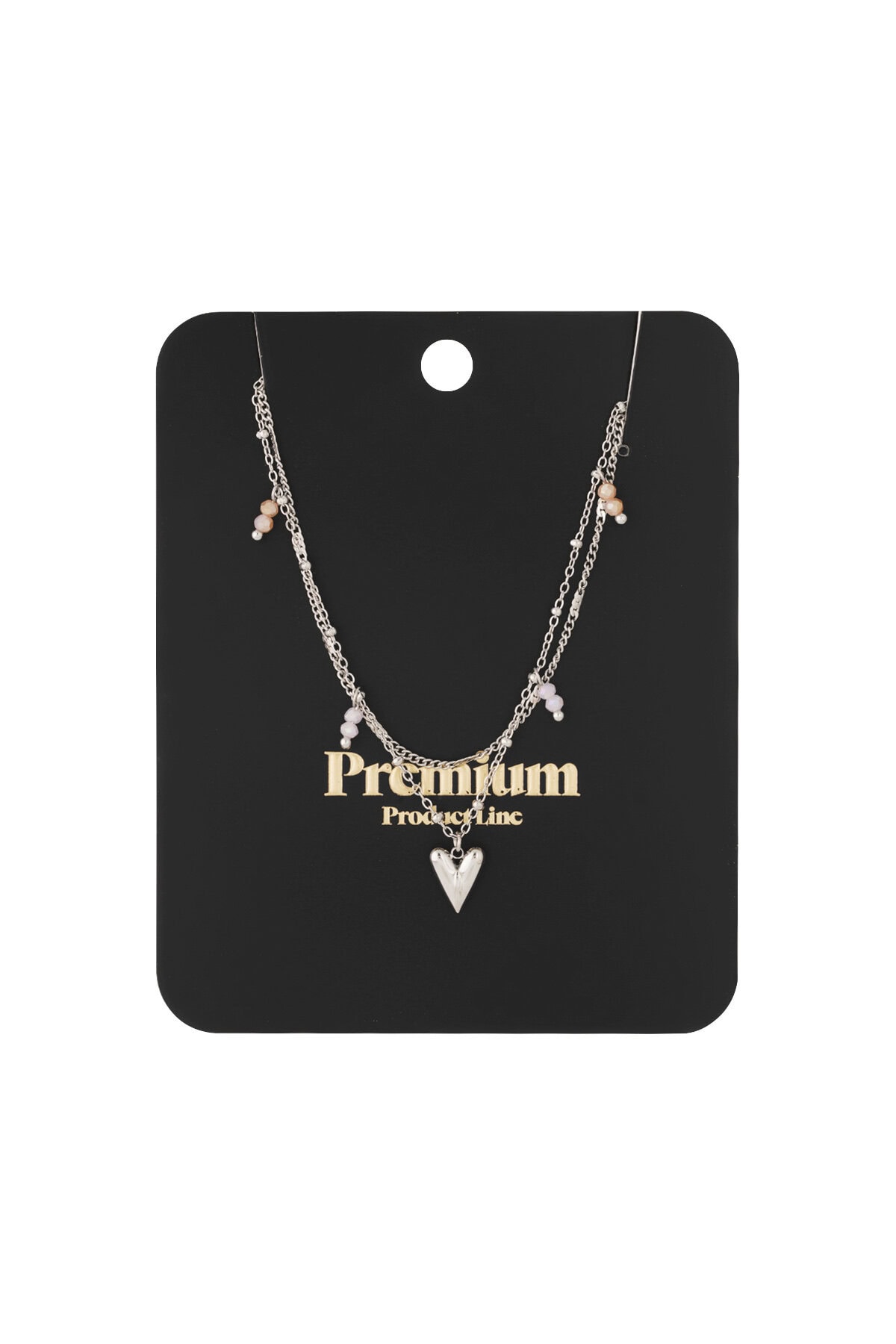 Dubbele Ketting Love Zilver - Afbeelding 4