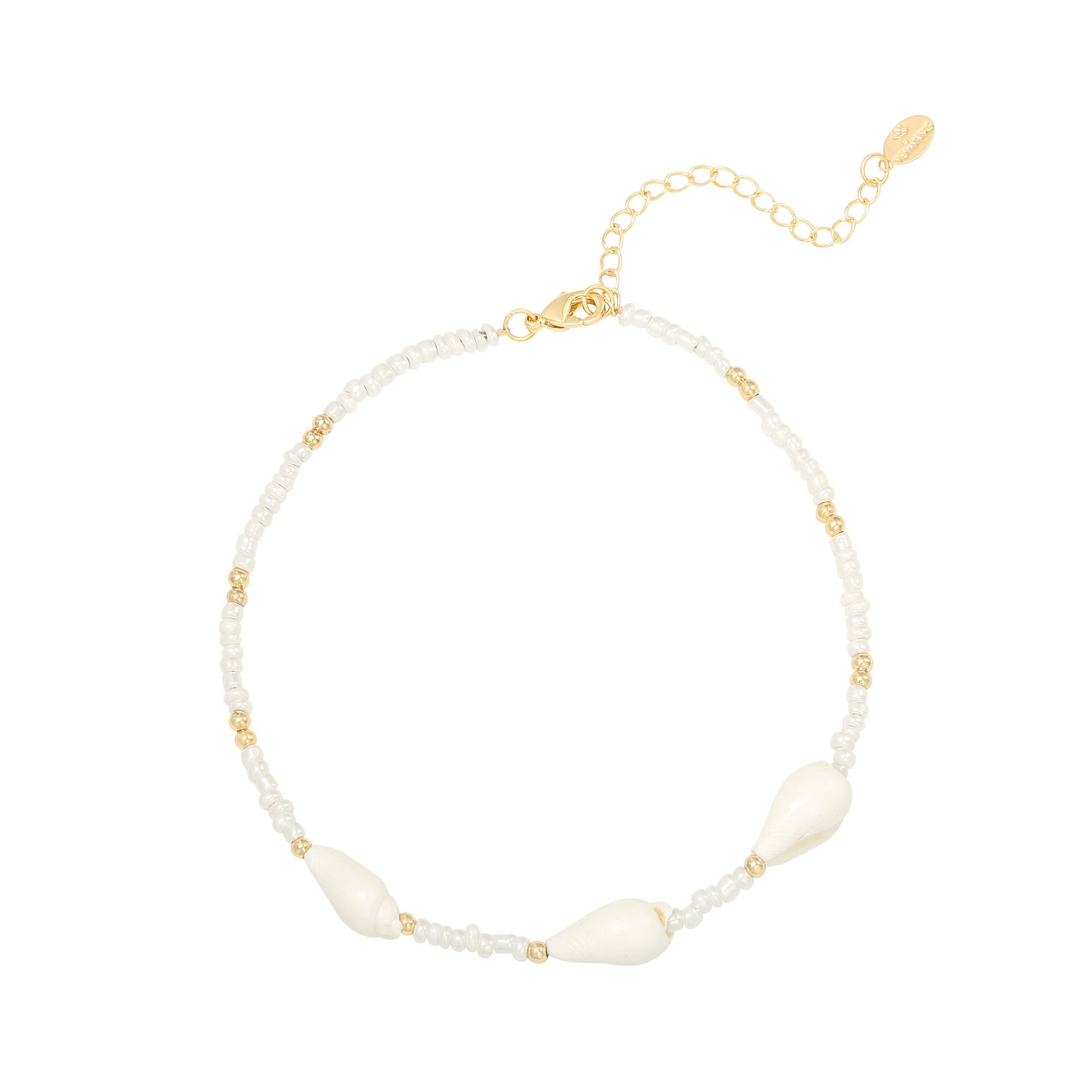 Enkelbandje met schelpjes