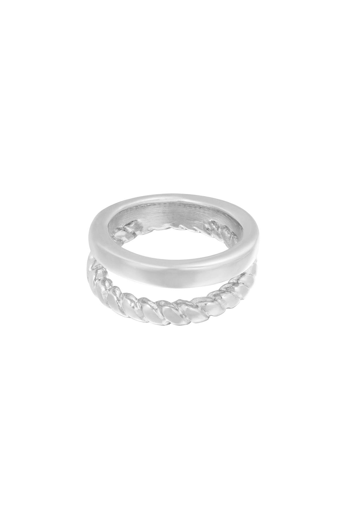 Double Layered Ring Silver 252204-104