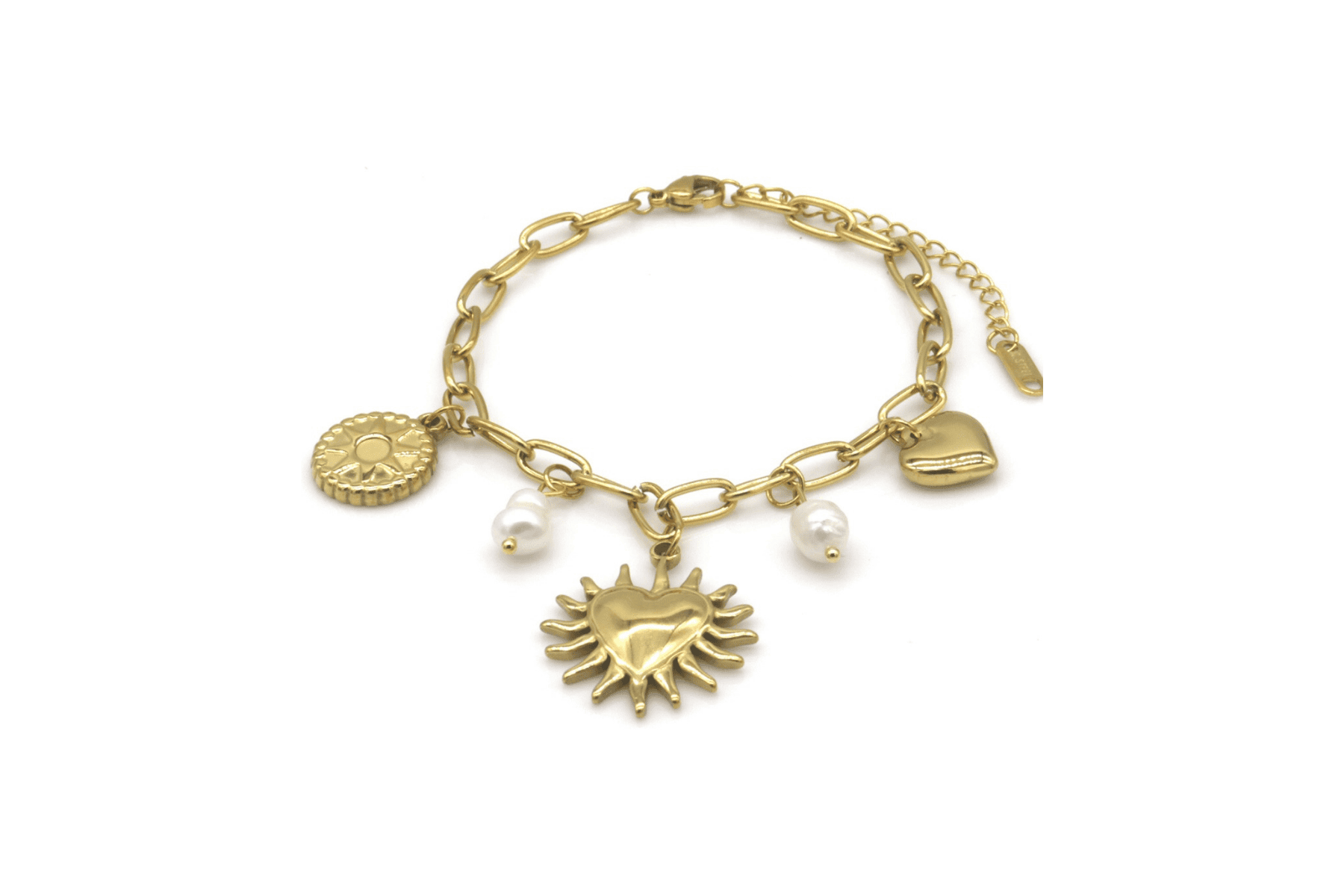 Bedelarmband sunshine & pearls