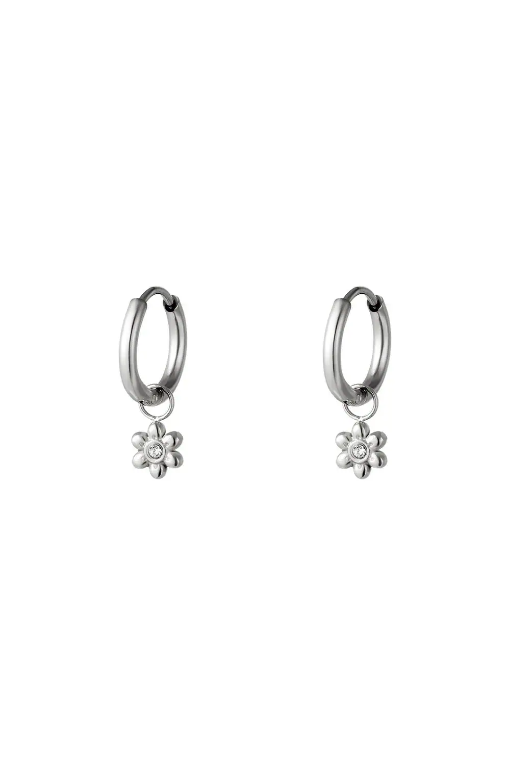 Oorbellen Bloemetje Mini Zilver