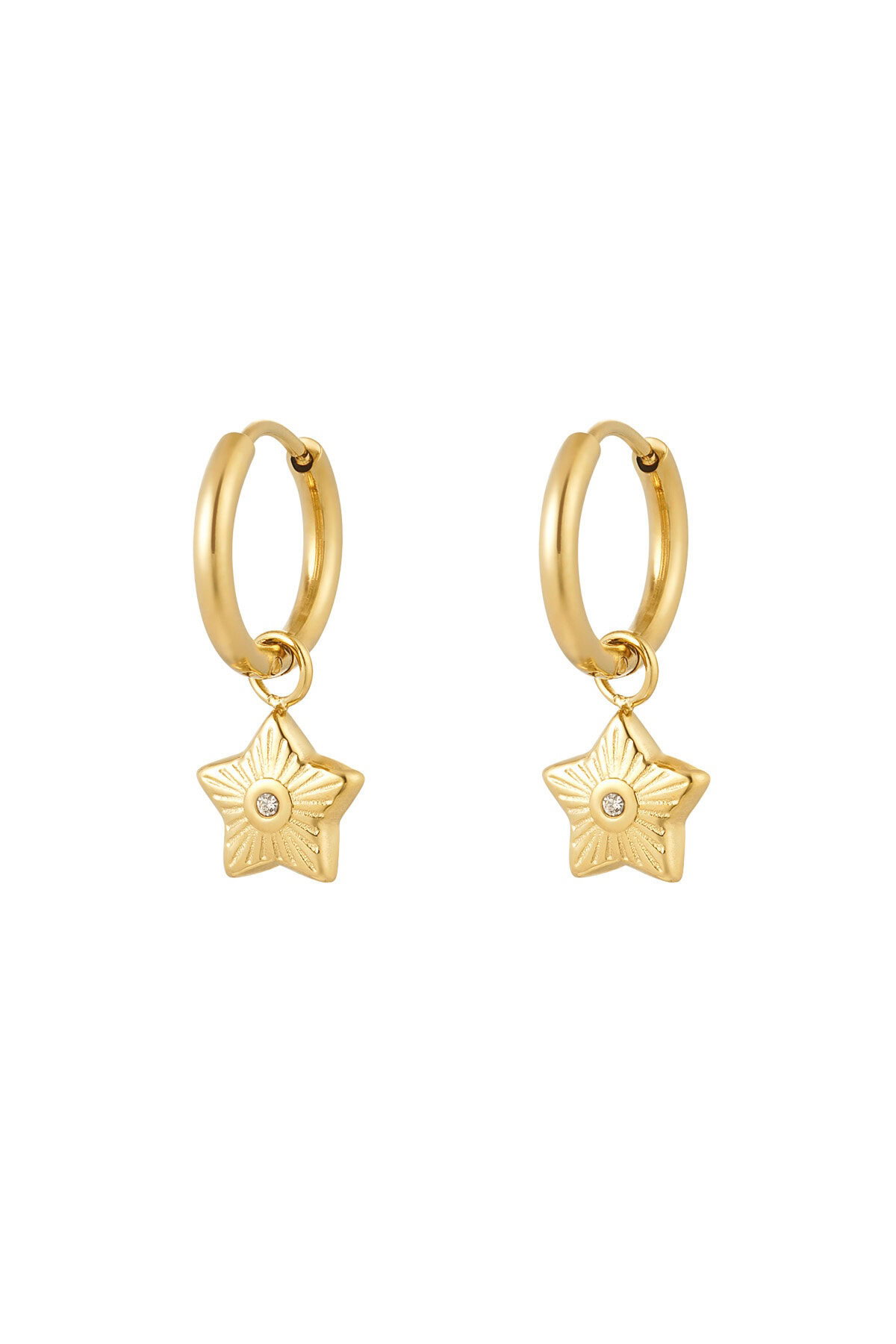Charm Earrings star with stone