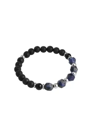 Herenarmband Volcanic Stone Blauw