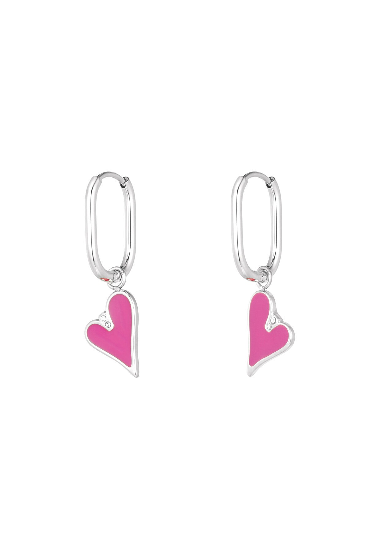 Oorbellen love bird zilver