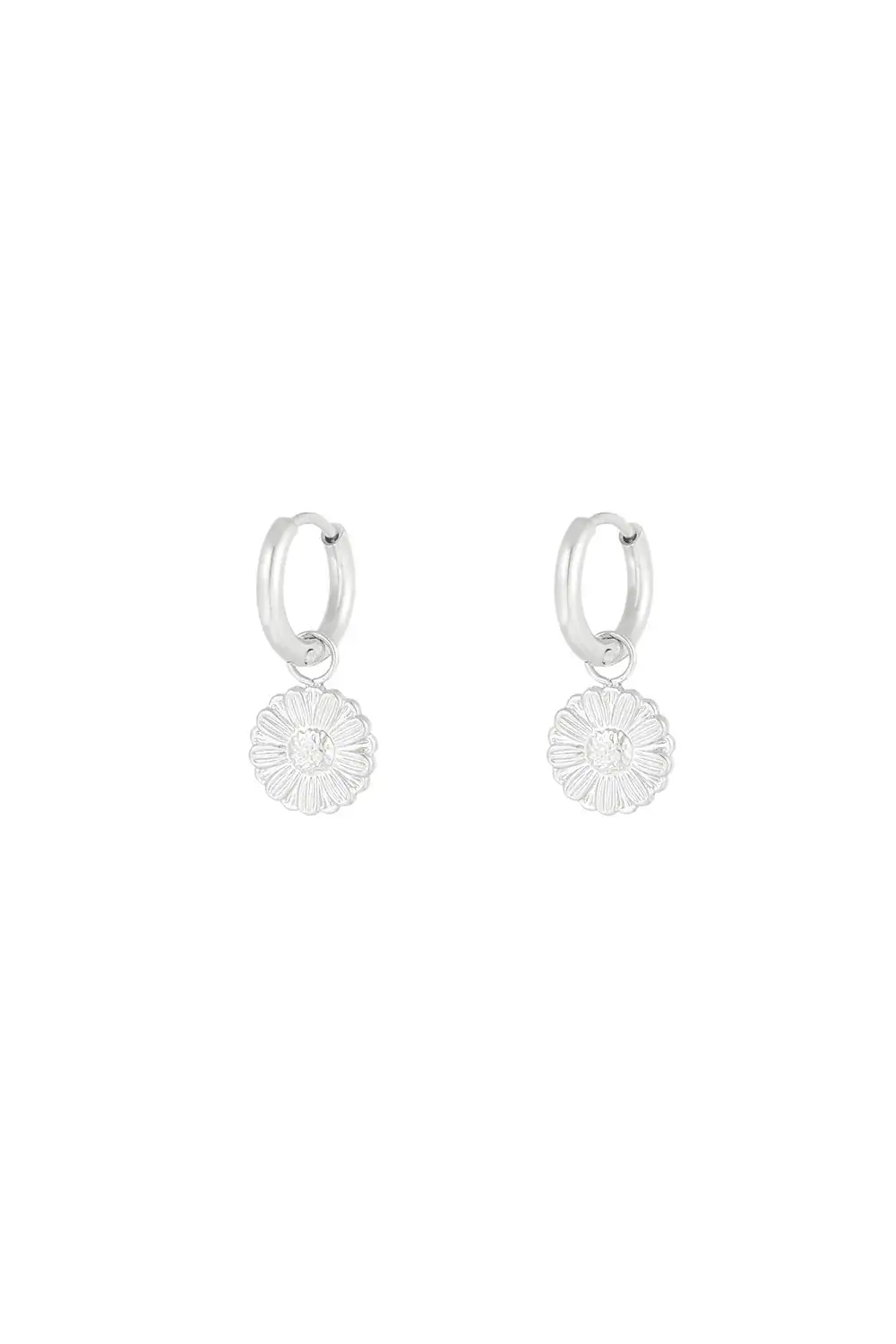 Sweet daisies oorbellen zilver