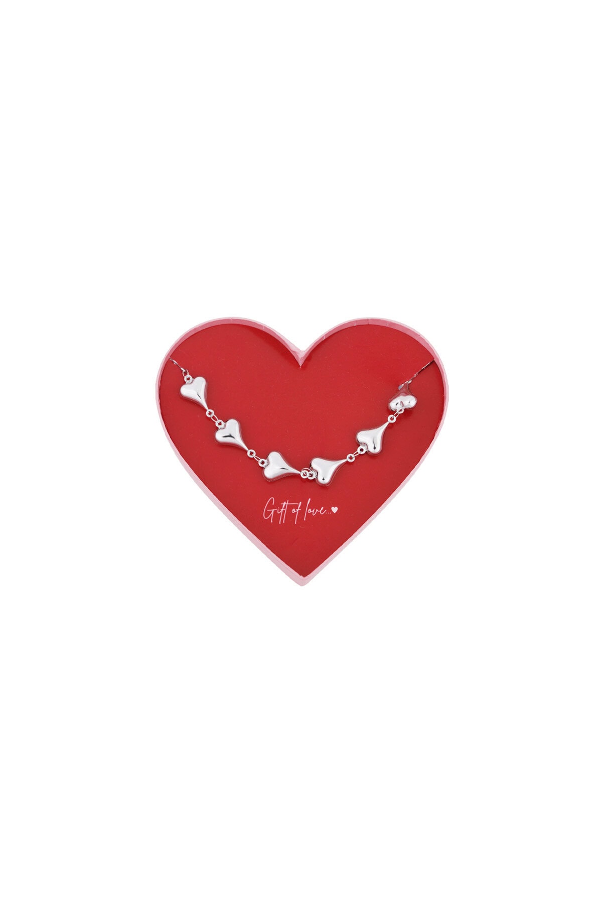 Gift of Love Heart Chain armband zilver