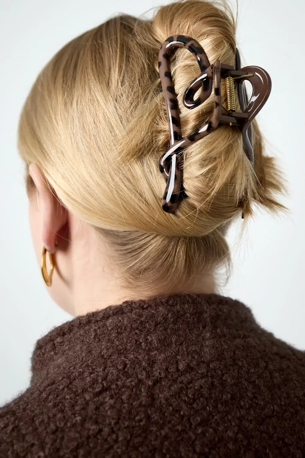 Haarclip Luipaarprint Met Hartjeslus Coffee in haar