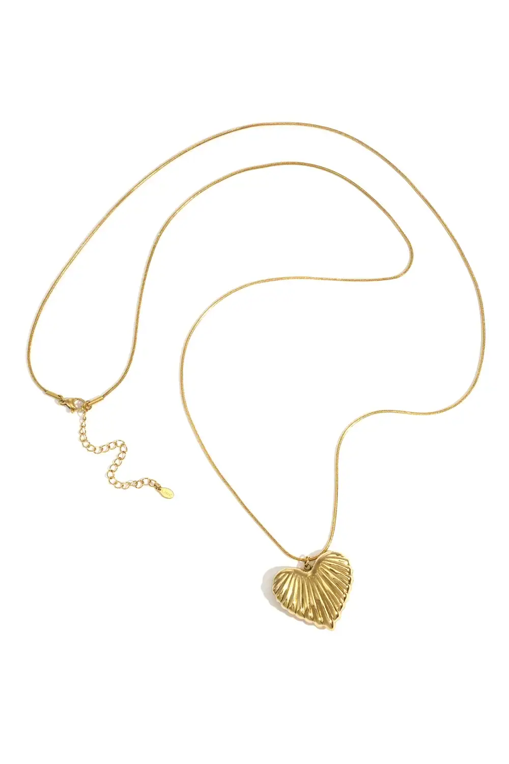 Ketting Hart Vintagelook Lang goud