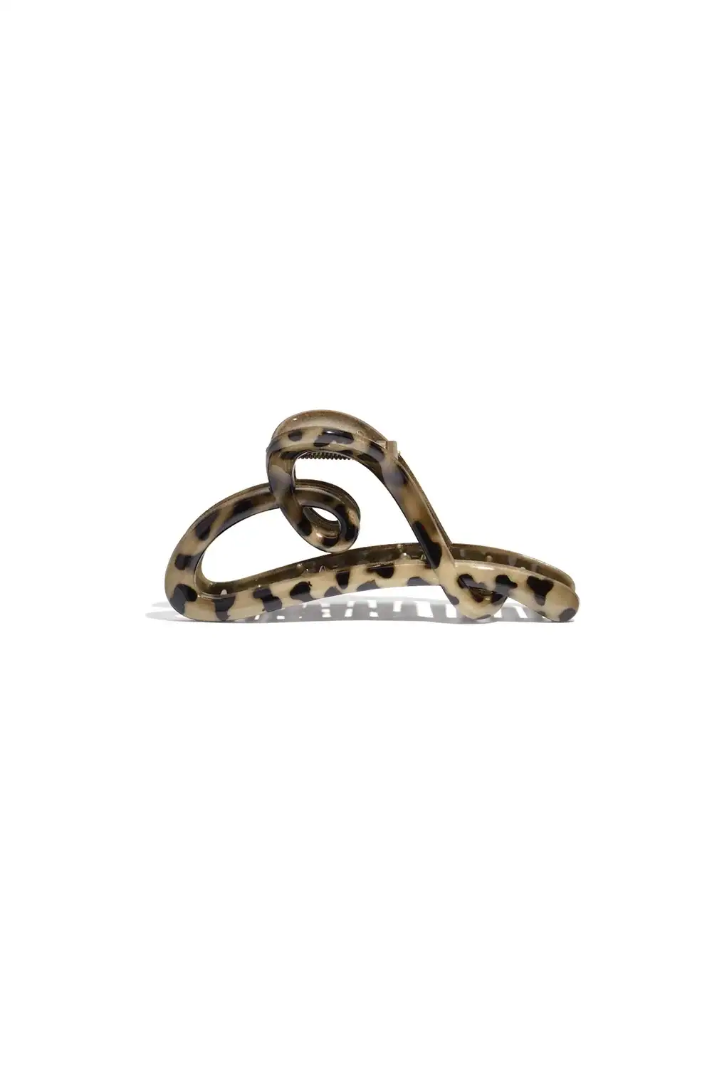 Haarclip Luipaardprint Met Hartjeslus Khaki