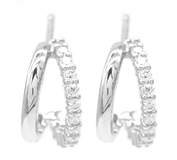 Sterling Silver Earrings with Zirconia