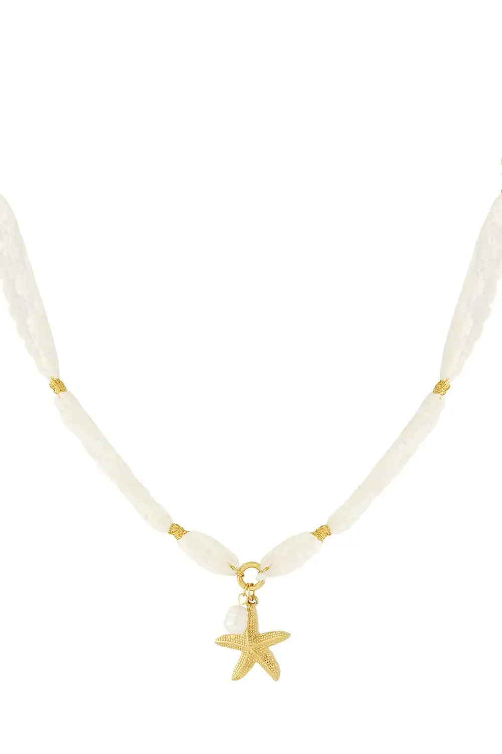 Kanten Ketting Met Zeester En Parel