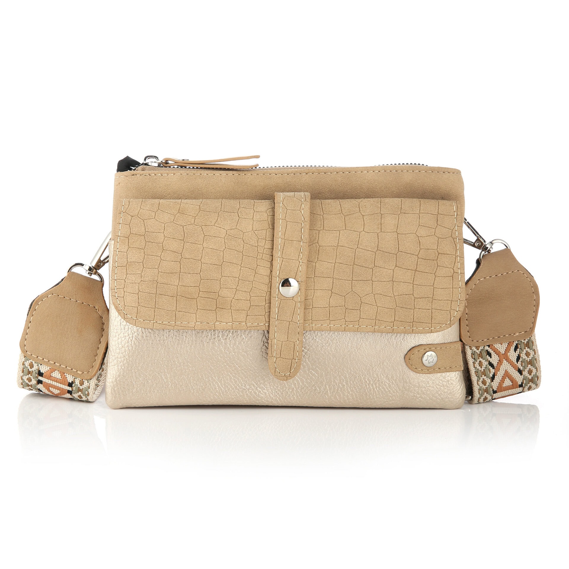 Schoudertas soft croco