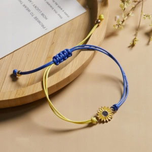 Blauw-Geel Armbandje Carnaval