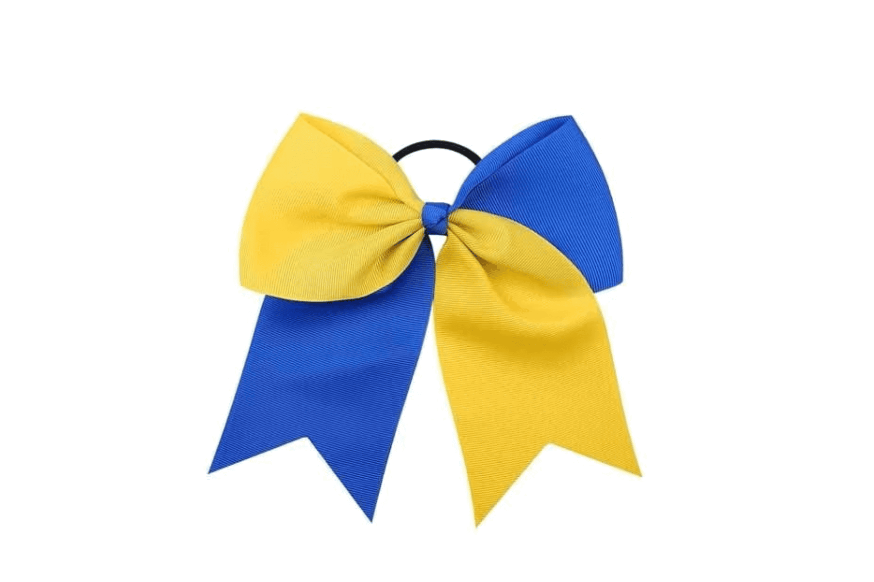 Carnavalsstrik met haarelastiek Geel/Blauw (Oss)