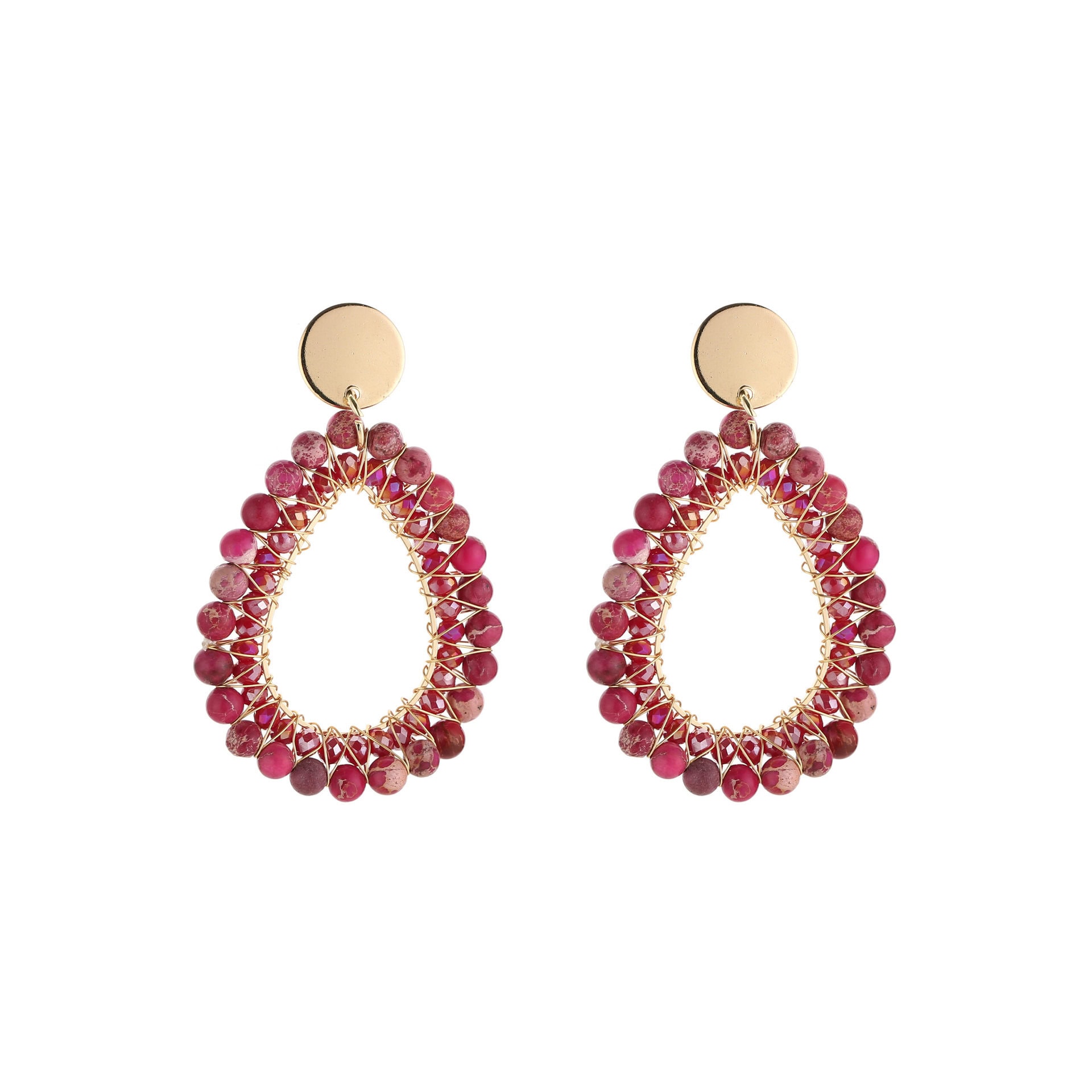 Kralen oorbellen druppel